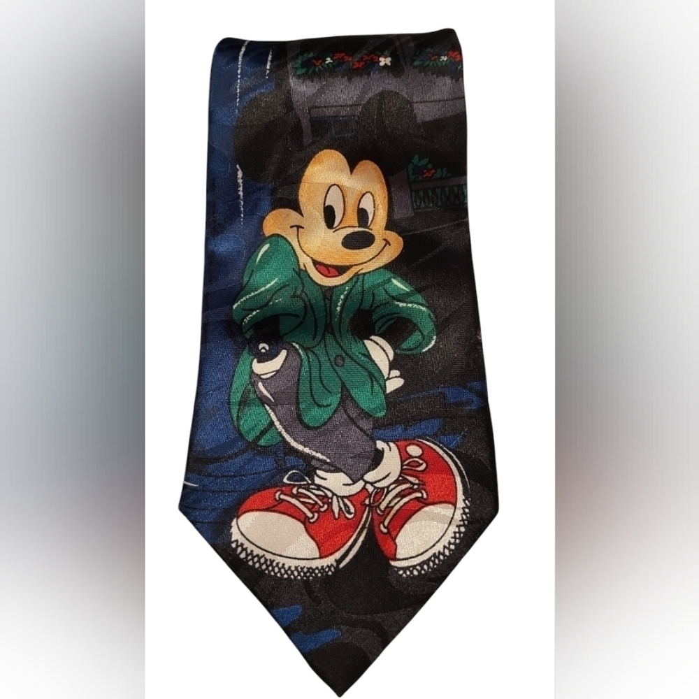 Vintage Disney Mickey Unlimited Mickey Mouse Hip Hop Novelty Necktie